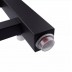 Heated Towel Rack Square 7 Bars 800Hx600Wx120D - Black